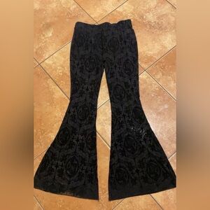 Gothic flared lace pants